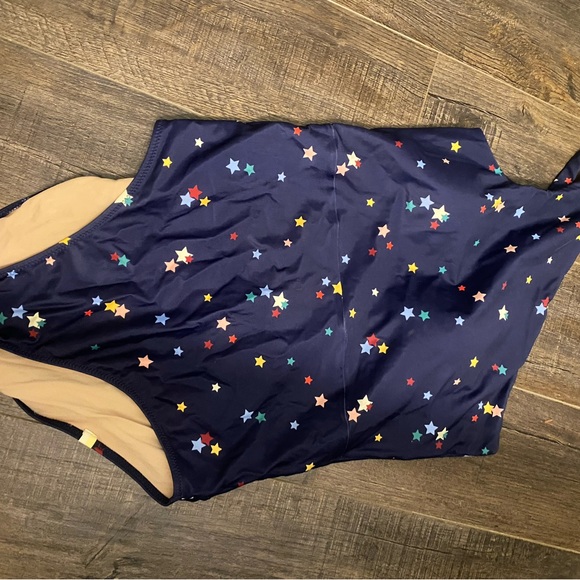 Summersalt 8 Navy Scatter Star Sea Ruched Sidestroke One Piece Swimsuit - Picture 4 of 6